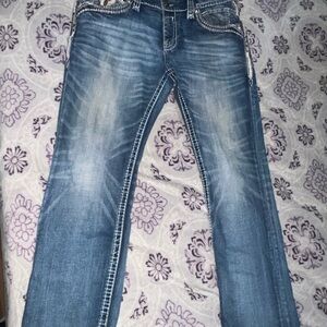Rock Revival Faded Blue Bootcut Jeans